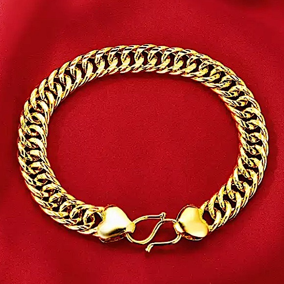 NEW GOLD CHAIN BRACELET WOMEN MENS - Picture 2 of 6